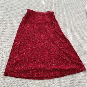 Red Midi Skirt